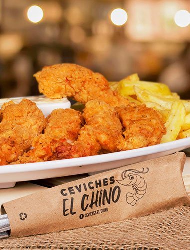 Camarones empanizados ceviches el chino guatemala