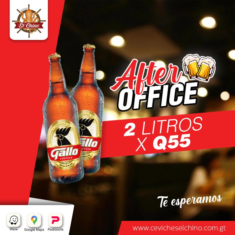 OFERTA LITROS CERVEZA GALLO CEVICHES EL CHINO